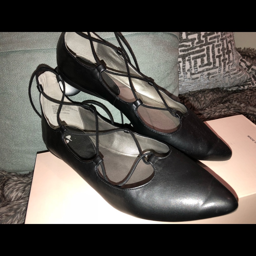 Nordstrom BP lace up ballerina flats - adorable